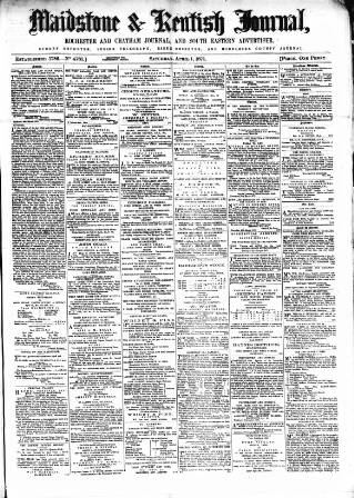 cover page of Maidstone Journal and Kentish Advertiser published on April 1, 1871
