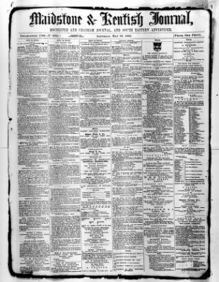cover page of Maidstone Journal and Kentish Advertiser published on May 22, 1880