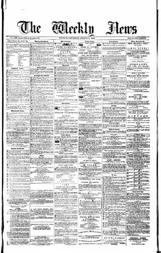 cover page of Dundee Weekly News published on August 2, 1879