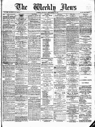 cover page of Dundee Weekly News published on September 20, 1884