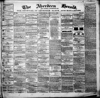 cover page of Aberdeen Herald published on August 2, 1845