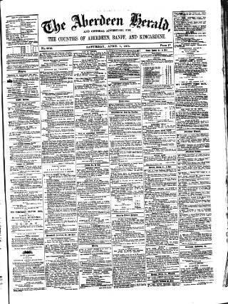cover page of Aberdeen Herald published on April 1, 1876
