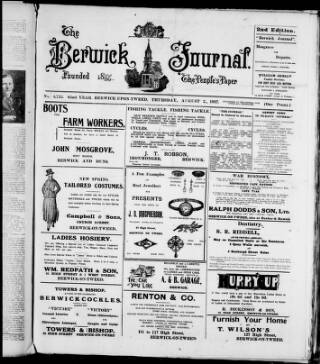 cover page of Illustrated Berwick Journal published on August 2, 1917