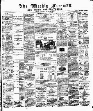 cover page of Weekly Freeman's Journal published on September 28, 1872