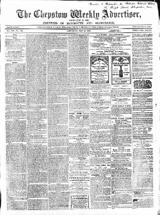 cover page of Chepstow Weekly Advertiser published on May 22, 1869