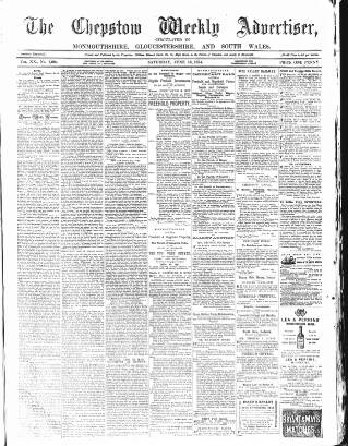 cover page of Chepstow Weekly Advertiser published on June 13, 1874