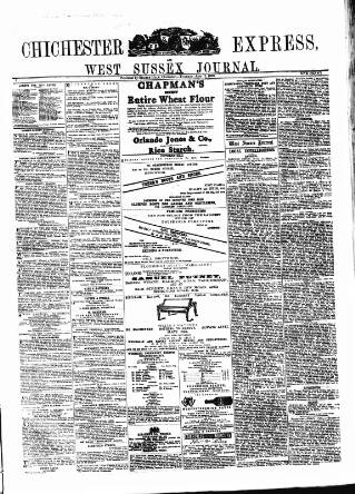 cover page of Chichester Express and West Sussex Journal published on August 2, 1870