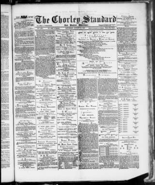 cover page of Chorley Standard and District Advertiser published on August 10, 1889