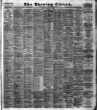 cover page of Glasgow Evening Citizen published on June 13, 1884