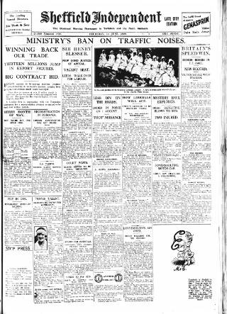 cover page of Sheffield Independent published on June 13, 1929