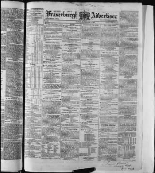 cover page of Fraserburgh Advertiser published on November 2, 1866