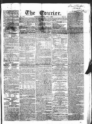 cover page of London Courier and Evening Gazette published on April 1, 1839