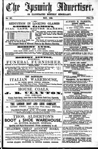 cover page of Ipswich Advertiser published on May 1, 1863