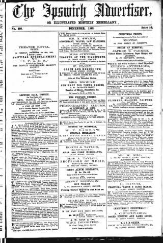 cover page of Ipswich Advertiser published on December 1, 1863
