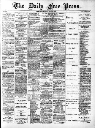 cover page of Aberdeen Free Press published on May 22, 1886
