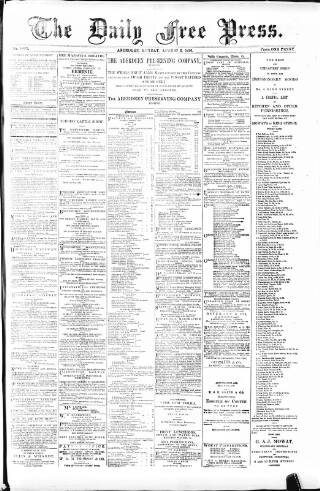 cover page of Aberdeen Free Press published on August 2, 1886