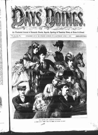 cover page of The Days' Doings published on April 1, 1871