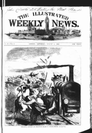 cover page of Illustrated Weekly News published on August 2, 1862