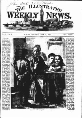 cover page of Illustrated Weekly News published on June 13, 1863