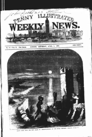 cover page of Illustrated Weekly News published on April 1, 1865
