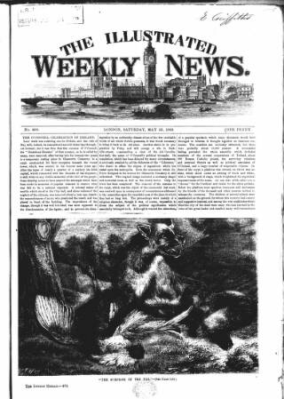 cover page of Illustrated Weekly News published on May 22, 1869