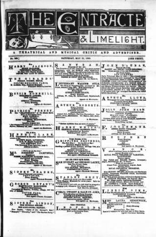 cover page of London and Provincial Entr'acte published on May 22, 1880