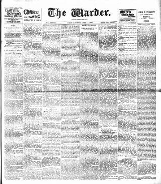 cover page of Warder and Dublin Weekly Mail published on April 1, 1899