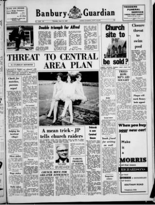 cover page of Banbury Guardian published on June 13, 1968