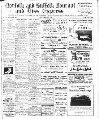cover page of Diss Express published on August 2, 1935