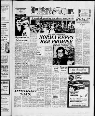 cover page of Barnoldswick & Earby Times published on June 13, 1986