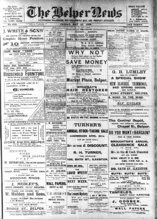 cover page of Belper News published on May 22, 1908
