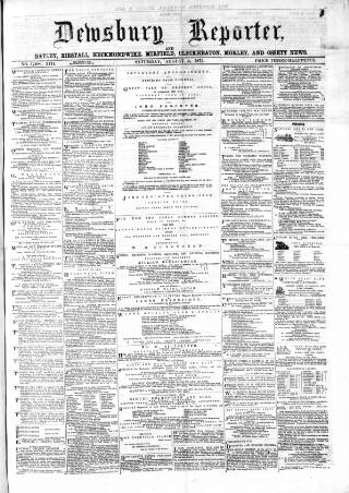 cover page of Dewsbury Reporter published on August 2, 1873