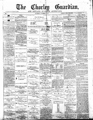 cover page of Chorley Guardian published on November 2, 1872