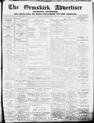 cover page of Ormskirk Advertiser published on May 22, 1930