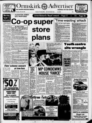 cover page of Ormskirk Advertiser published on June 13, 1985