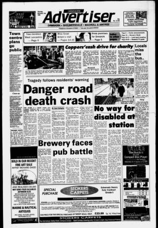 cover page of Ormskirk Advertiser published on November 2, 1989