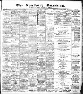 cover page of Nantwich Guardian published on April 1, 1893