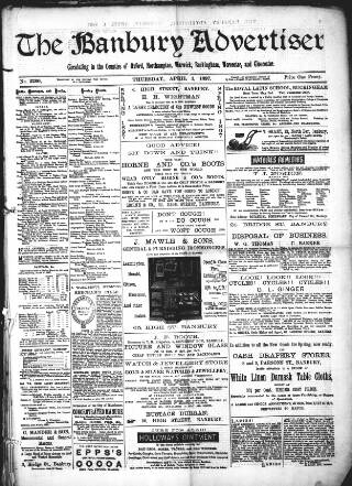 cover page of Banbury Advertiser published on April 1, 1897