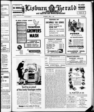 cover page of Lisburn Herald and Antrim and Down Advertiser published on April 1, 1961