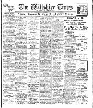 cover page of Wiltshire Times and Trowbridge Advertiser published on June 13, 1908