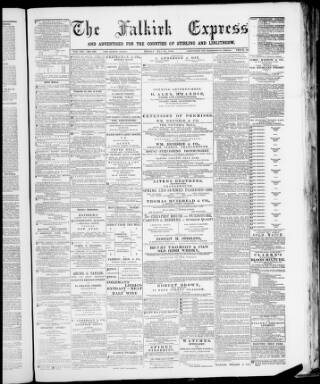 cover page of Falkirk Express published on May 24, 1889