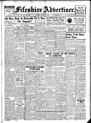 cover page of Fifeshire Advertiser published on August 2, 1952