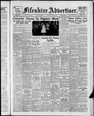 cover page of Fifeshire Advertiser published on June 13, 1959