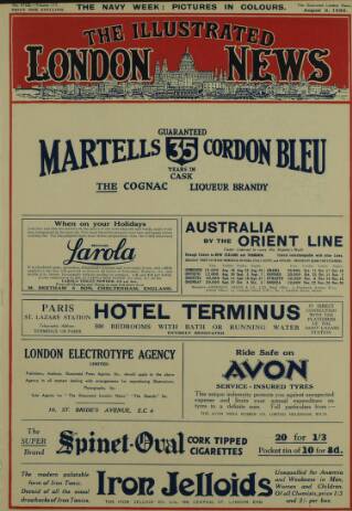 cover page of Illustrated London News published on August 2, 1930