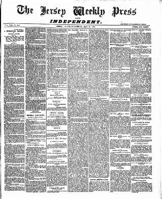 cover page of Jersey Independent and Daily Telegraph published on May 22, 1886