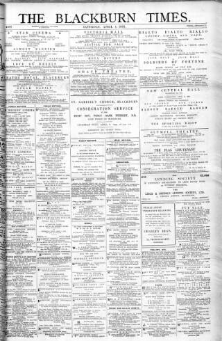 cover page of Blackburn Times published on April 1, 1933