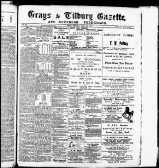 cover page of Grays & Tilbury Gazette published on September 22, 1894