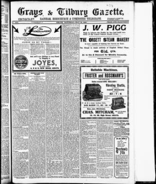cover page of Grays & Tilbury Gazette published on May 22, 1909