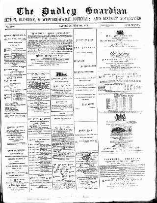 cover page of Dudley Guardian published on May 29, 1875