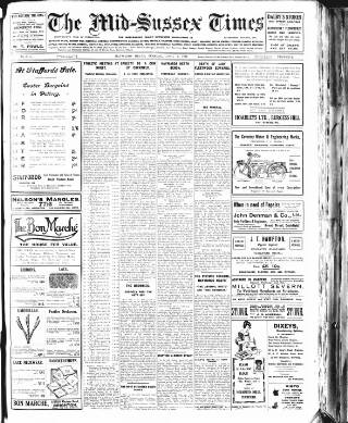 cover page of Mid Sussex Times published on April 1, 1924